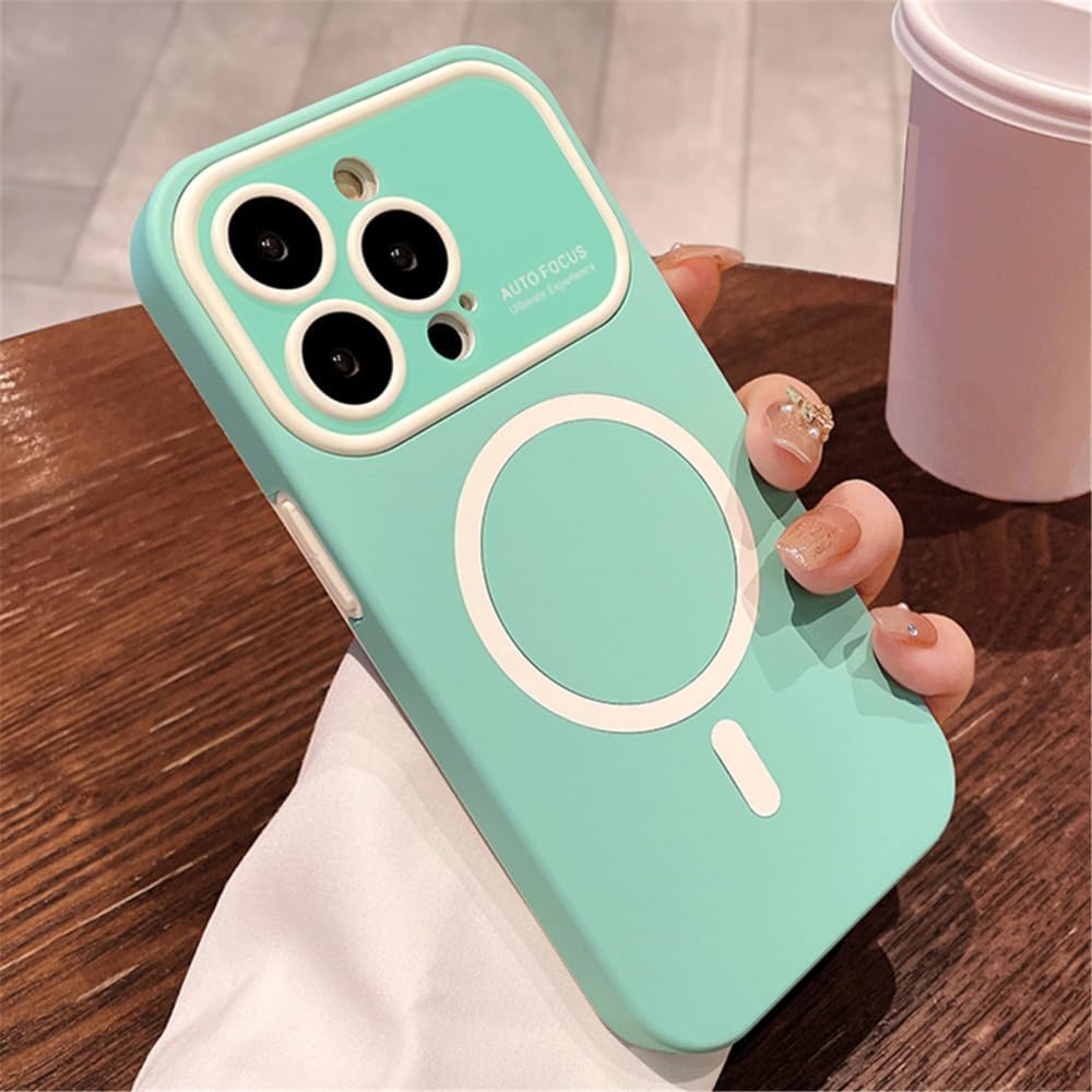 🌟Candy Color Silicone Wireless Charging Phone Case with Big lens window🌟