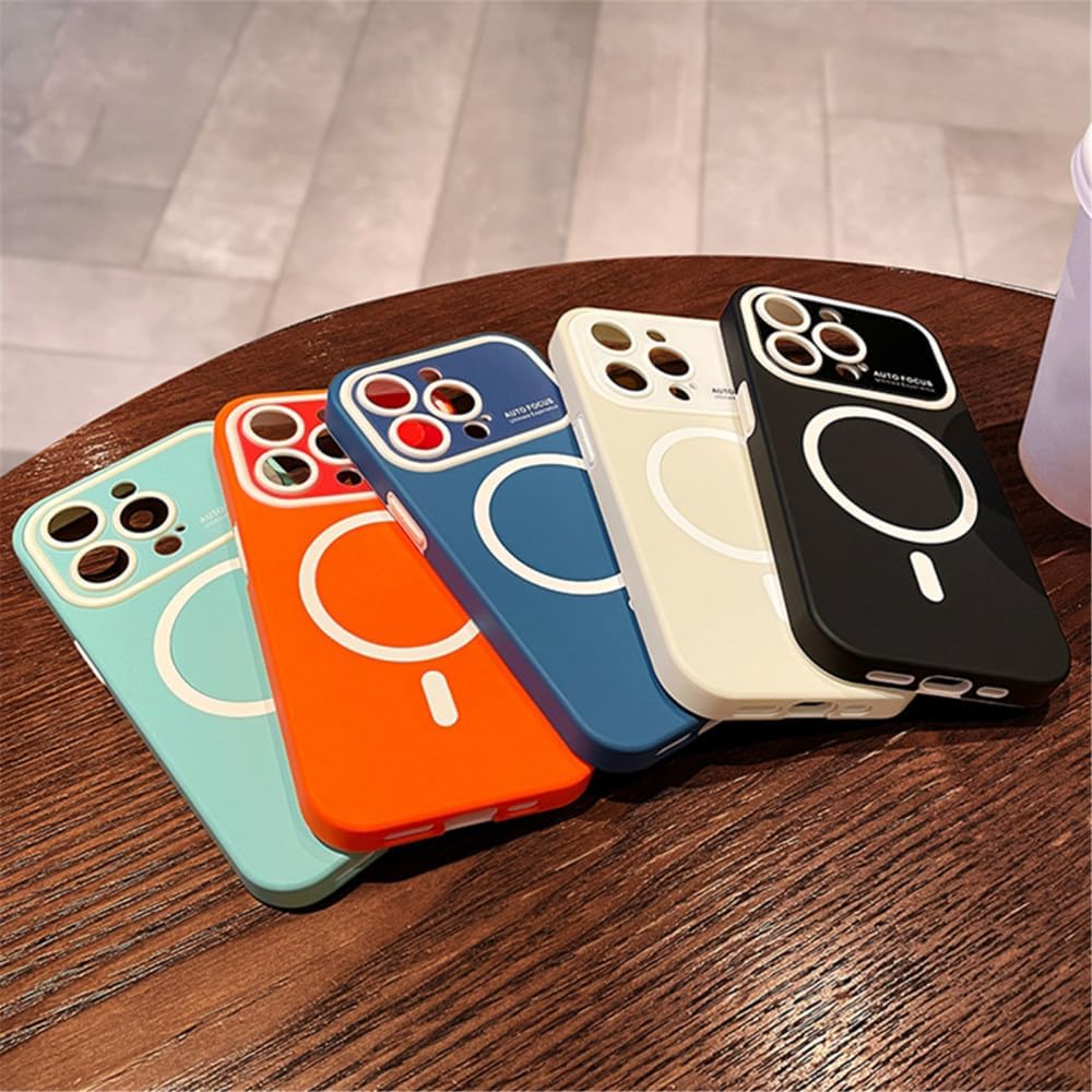 🌟Candy Color Silicone Wireless Charging Phone Case with Big lens window🌟